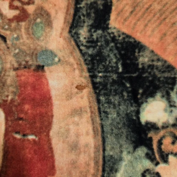 Vivienne Tam Vintage 90s Cotton Velvet Buddha Asian Midi Skirt - Picture 11 of 14